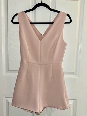 BCBGeneration Blush Pink V-Neck Romper